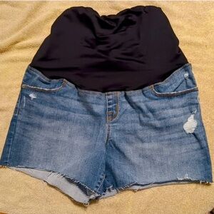 Isabel by Ingrid + Isabel Maternity Denim Shorts NWT Size 14